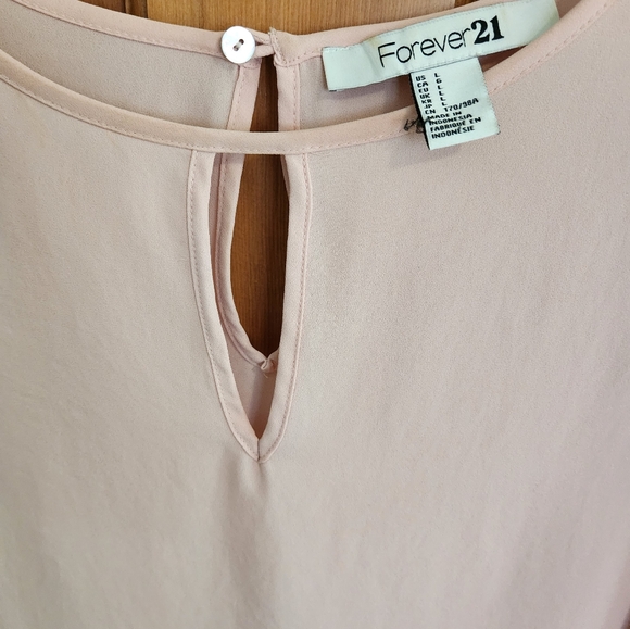 Forever 21 Pink Sheer Blouse, size L - Picture 2 of 4